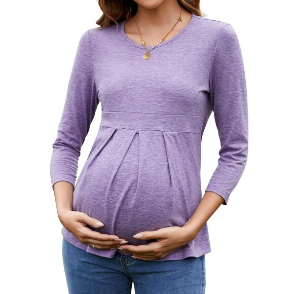 Copied - NWT Sosolism Medium Maternity Top in Purple - Picture 1 of 5